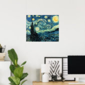 Poster Vincent Van Gogh - Nuit étoilée (Bureau à domicile)