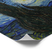 Poster Vincent van Gogh - Nuit étoilée (Coin)