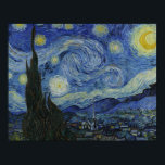 Poster Vincent van Gogh - Nuit étoilée<br><div class="desc">Vincent van Gogh - Nuit étoilée - 1889 - peinture à l'huile</div>