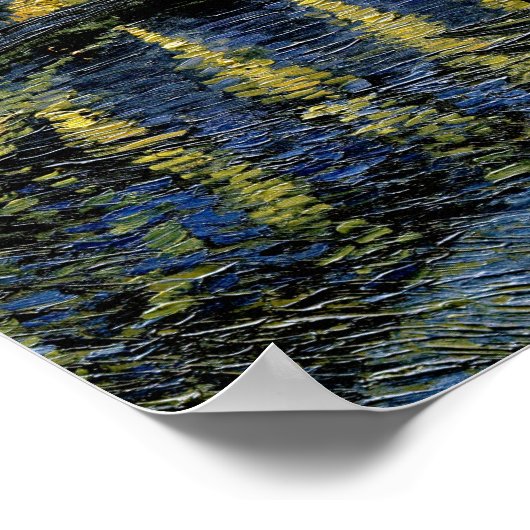 Poster Vincent van Gogh - Nuit étoilée (Coin)