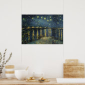 Poster Vincent van Gogh | Nuit étoilée sur le Rhône (Cuisine)