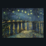 Poster Vincent van Gogh | Nuit étoilée sur le Rhône<br><div class="desc">La Nuit étoilée,  1888 | par Vincent van Gogh | Lieu de l'art : Musée d'Orsay,  Paris,  France | Artiste néerlandais | Numéro de collection d'images : XIR60960</div>