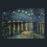 Poster Vincent van Gogh | Nuit étoilée sur le Rhône<br><div class="desc">La Nuit étoilée, 1888 | par Vincent van Gogh | Lieu de l'art : Musée d'Orsay, Paris, France | Artiste néerlandais | Numéro de collection d'images : XIR60960</div>