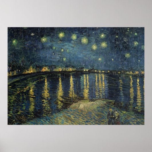 Poster Vincent van Gogh | Nuit étoilée sur le Rhône (Devant)