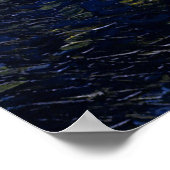 Poster Vincent van Gogh - Nuit étoilée sur le Rhône (Coin)
