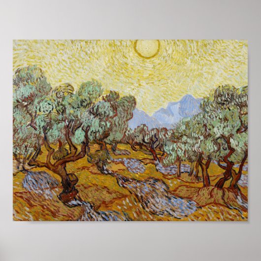 Poster Vincent van Gogh - Olive Trees (Devant)