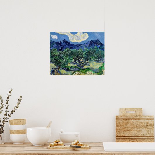 Poster Vincent van Gogh - Oliviers aux Alpilles (Cuisine)