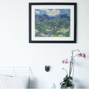 Poster Vincent van Gogh - Oliviers, Montagnes des Alpille