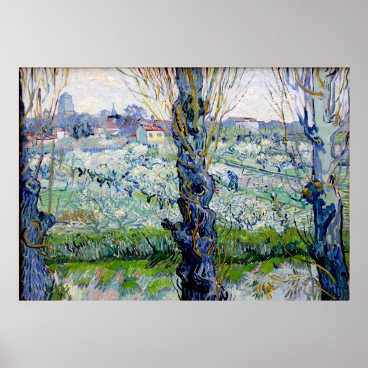 Poster Vincent van Gogh - Orchard à Blossom (Devant)