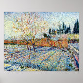 Poster Vincent Van Gogh - Orchard avec Peach Trees (Devant)