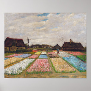 Poster Vincent van Gogh - Parterres de fleurs en Hollande