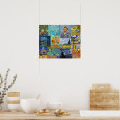Poster Vincent Van Gogh - Patchwork de chefs-d'œuvre (Cuisine)