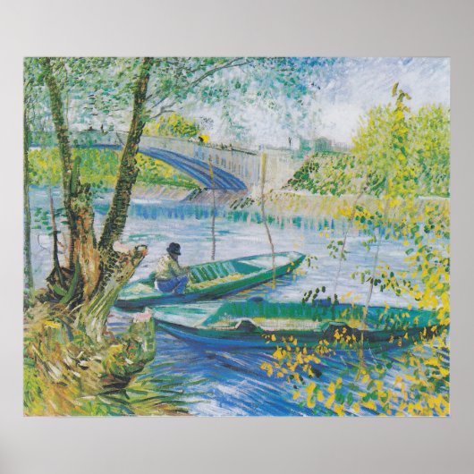 Poster Vincent van Gogh Pêche au printemps, Pont (Devant)