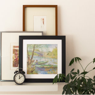 Poster Vincent van Gogh Pêche au printemps, Pont de Clich