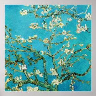 Poster Vincent Van Gogh peignant Floraisons d'amandiers