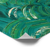 Poster Vincent Van Gogh peinture Champ de blé vert  (Coin)