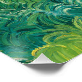 Poster Vincent Van Gogh peinture Champ de blé vert  (Coin)