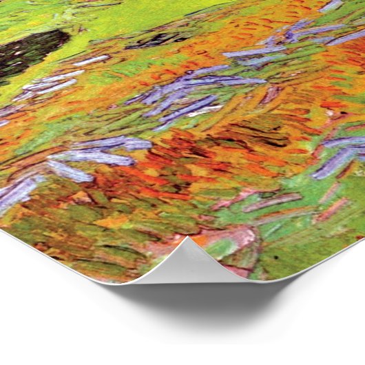 Poster Vincent Van Gogh - Pelouse ensoleillée dans un par (Coin)