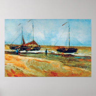 Poster Vincent Van Gogh - Plage à Scheveningen Beaux-Arts