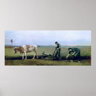 Poster Vincent van Gogh   Plantation de travailleurs et d