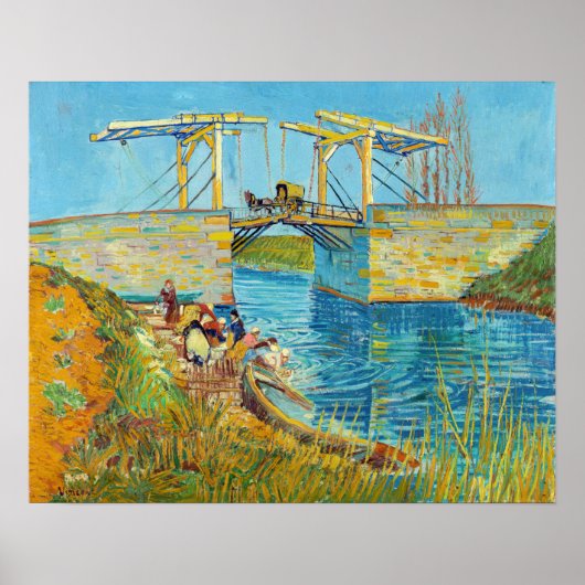 Poster Vincent van Gogh - Pont Langlois à Arles #1 (Devant)