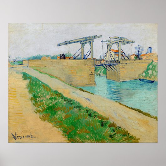 Poster Vincent van Gogh - Pont Langlois à Arles #2 (Devant)