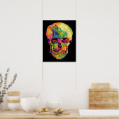 Poster Vincent Van Gogh - Pop Art Halloween Crâne (Cuisine)