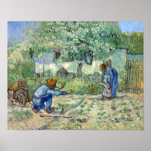 Poster Vincent van Gogh Première étape, après Millet (Devant)