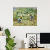 Poster Vincent van Gogh Première étape, après Millet (Bureau à domicile)