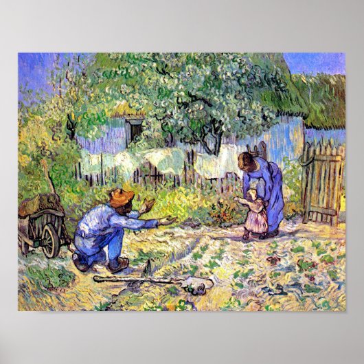 Poster Vincent Van Gogh - Premiers pas - Art Fête des pèr (Devant)