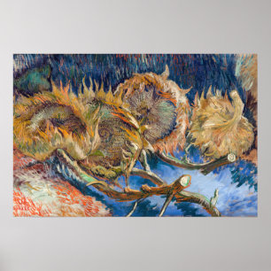 Poster Vincent van Gogh - Quatre Tournesols Coupés