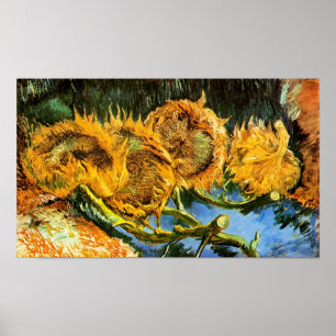 Poster Vincent Van Gogh - Quatre Tournesols coupés Beaux-