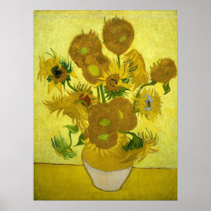 Poster Vincent Van Gogh Quinze Tournesols Dans Un Vase