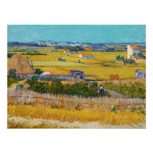 Poster Vincent van Gogh - Récolte à La Crau