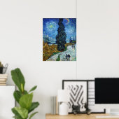 Poster Vincent van Gogh Road avec Cypress et Star (Bureau à domicile)