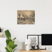 Poster Vincent van Gogh - Road in Etten (Bureau à domicile)