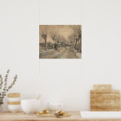 Poster Vincent van Gogh - Road in Etten (Cuisine)