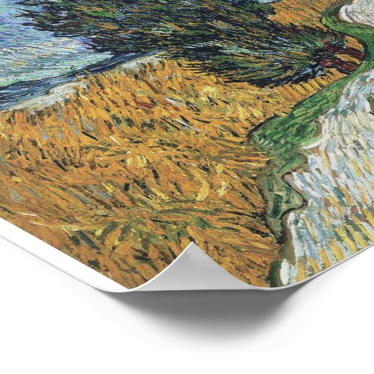 Poster Vincent Van Gogh - Road with Cypress and Star (Coin)