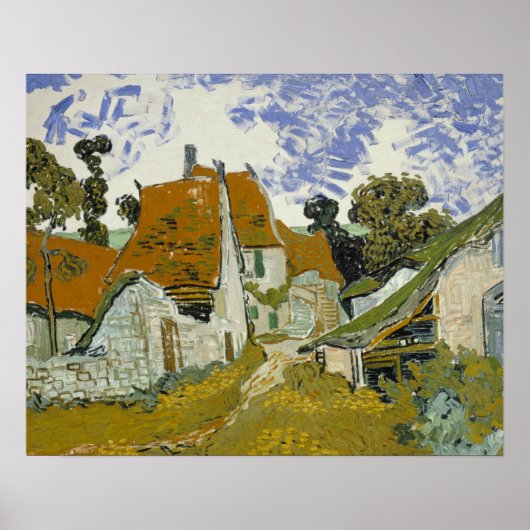 Poster Vincent van Gogh - Rue à Auvers-sur-Oise (Devant)