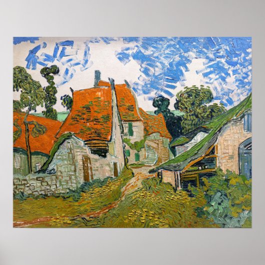 Poster Vincent van Gogh - Rue à Auvers-sur-Oise (Devant)