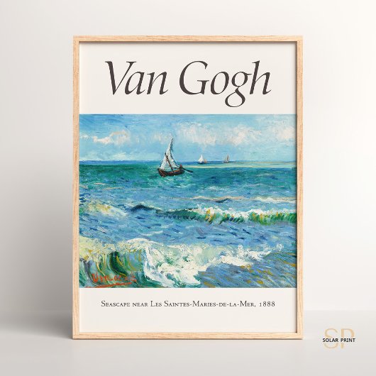 Poster Vincent van Gogh Seascape près des Saintes Maries