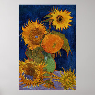 Poster Vincent van Gogh Six Sunflowers GalleryHD Art