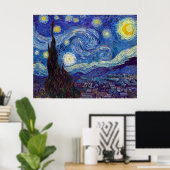 Poster VINCENT VAN GOGH - Starry night 1889 (Bureau à domicile)