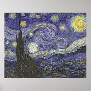 Poster Vincent van Gogh - Starry Night 2