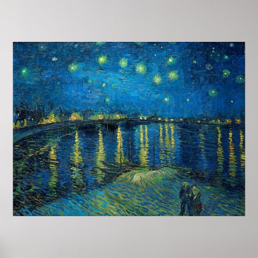 Poster Vincent Van Gogh Starry Night Over the Rhone (Devant)