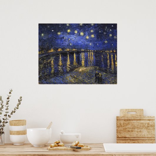 Poster Vincent Van Gogh Starry Night Over The Rhone (Cuisine)