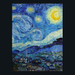 Poster Vincent Van Gogh Starry Nuit Vintage Art<br><div class="desc">Vincent Van Gogh Starry Nuit Art Vintage Poster</div>