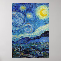 Vincent Van Gogh Starry Nuit Vintage Art