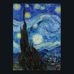 Poster Vincent Van Gogh Starry Nuit Vintage Art<br><div class="desc">Vincent Van Gogh Starry Nuit Art Vintage Poster</div>