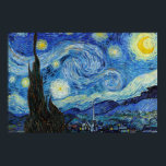 Poster Vincent Van Gogh Starry Nuit Vintage Art<br><div class="desc">Vincent Van Gogh Starry Nuit Art Vintage Poster</div>